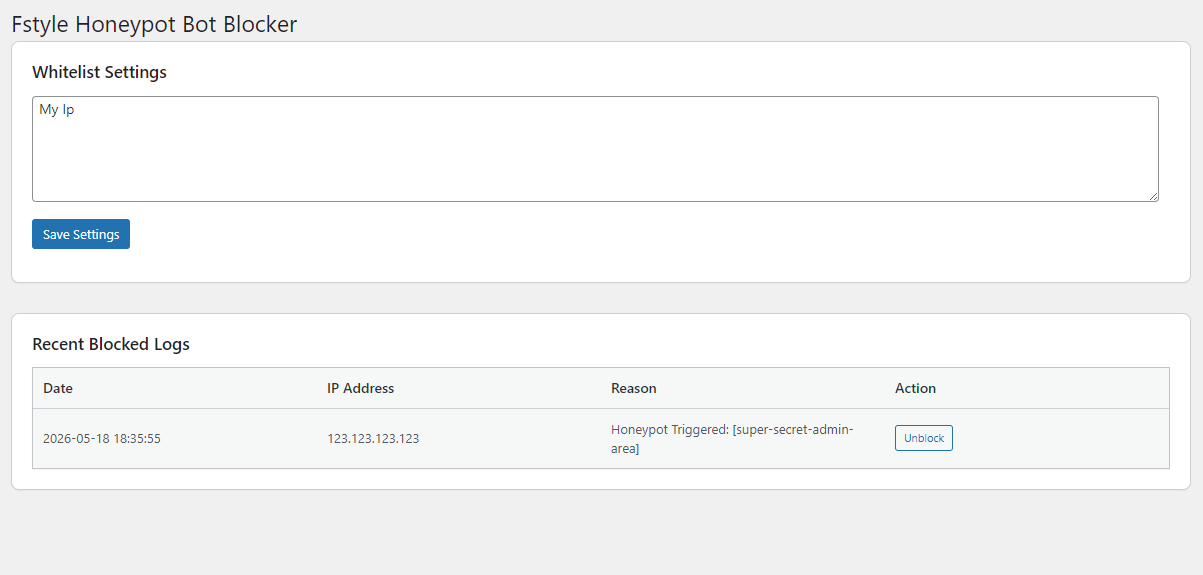 Honeypot Bot Blocker ハニーポットで不正アクセスを自動検知&ブロックするプラグイン
